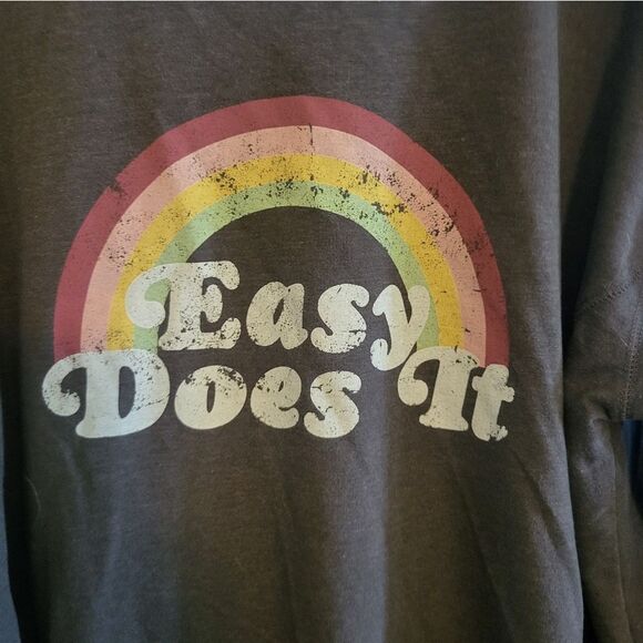 Wildfox Easy Does It Rainbow Graphic Womens Sweatshirt, L - Picture 4 of 5